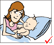 woman with sleeping baby